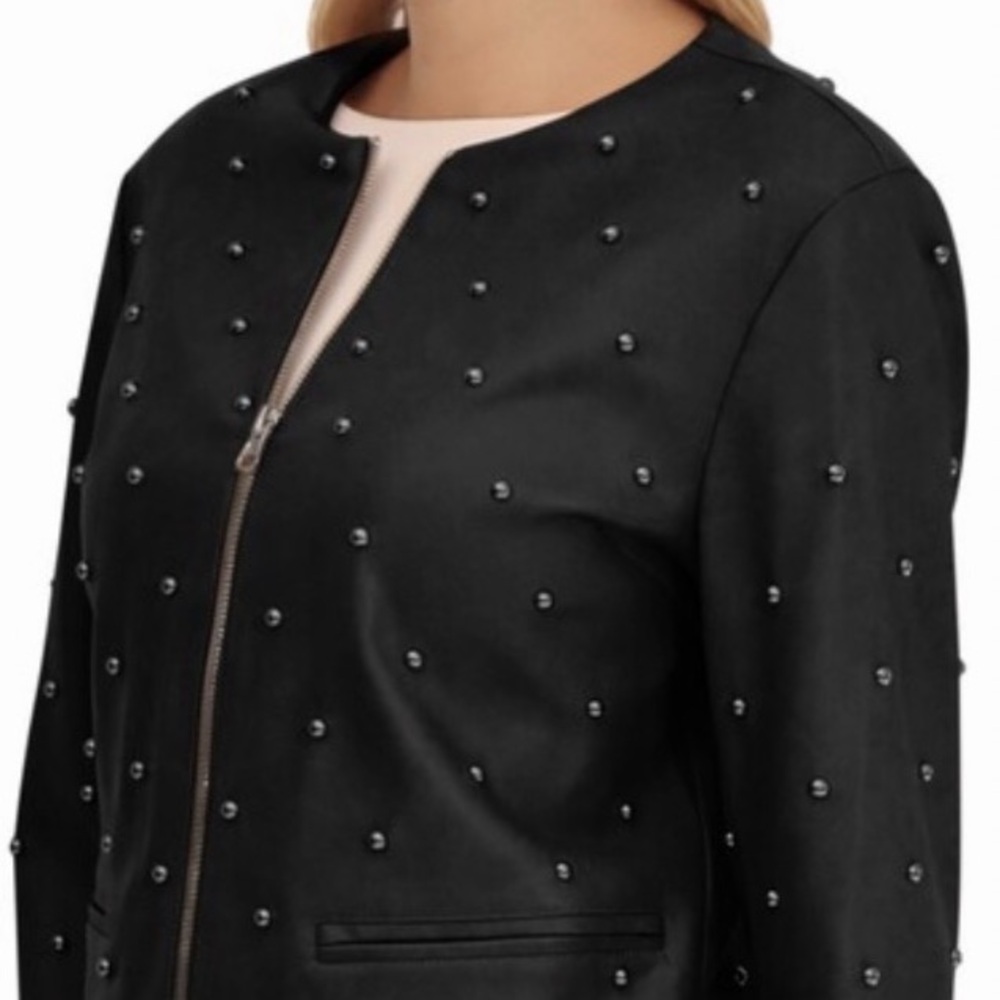 BAGATELLE COLLECTION Studded Faux Leather Jacket - Picture 5 of 13